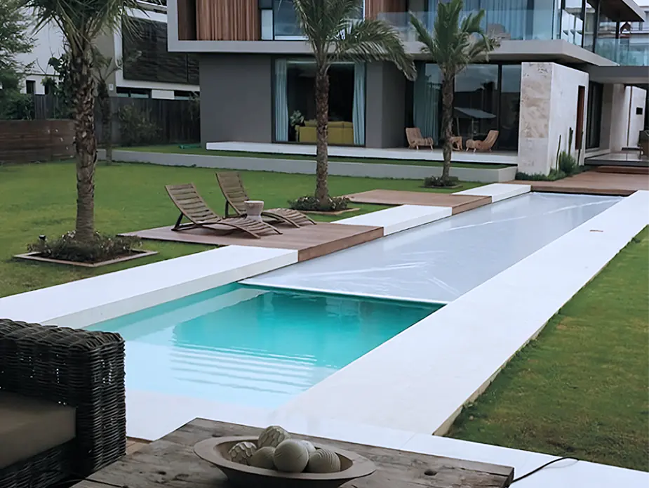 cobertor de guías para piscinas