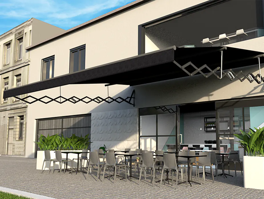 toldo tijera acualé modelo l