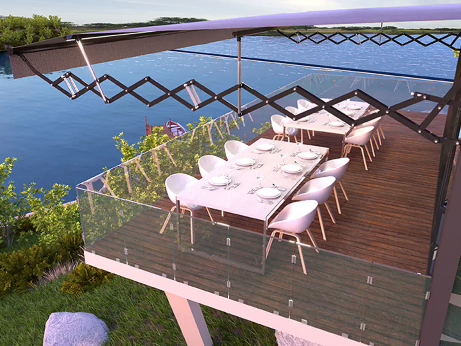 toldo tijera acuale modelo m