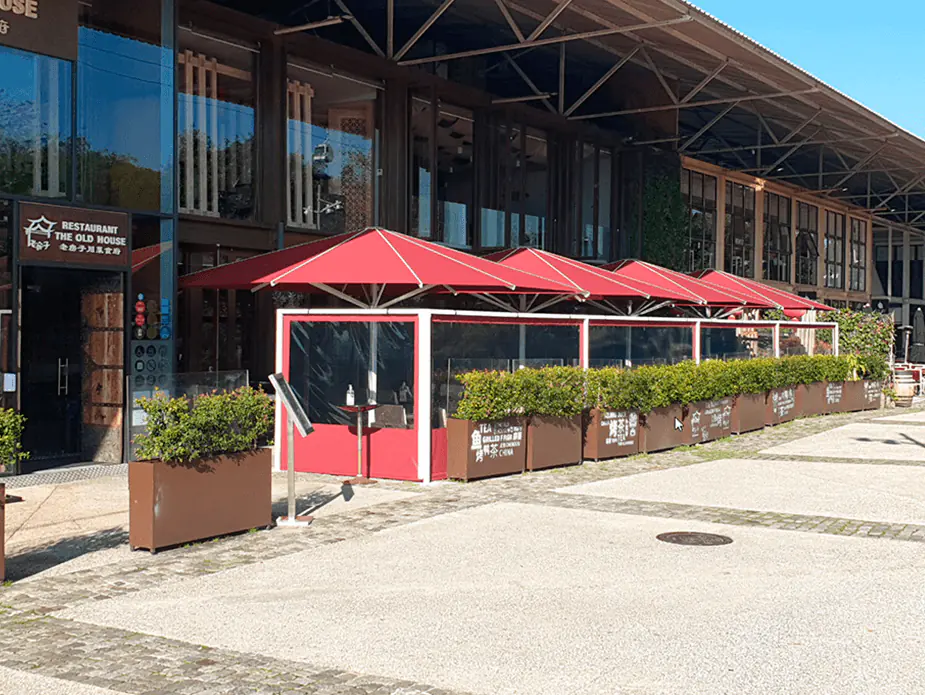 Parasol Hostelería Rojo